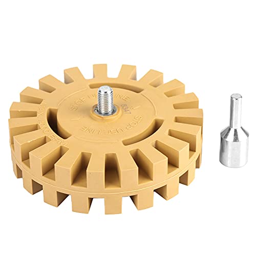 FTVOGUE Gummibohrrad, Radiergummi Zum Mahlen und Polieren von 100 -mm -4 -Zoll -Gummirad mit Zickzackzähne, Bestehend aus Hochwertigem Gummi, das (4 Zoll Griffdurchmesser 6mm) von FTVOGUE