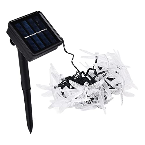 FTVOGUE Libelle Solar Sader Lights, 30LEDS Solar Angetriebene Feenlichter für Innen- und Außenbereiche (Warmes Licht) von FTVOGUE