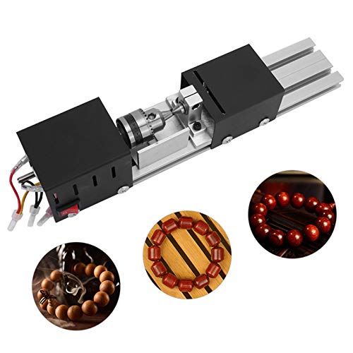 FTVOGUE Perlen Maschine Drehmaschine Ganzmetallgehäuse Mini DIY Holzbearbeitung Drehmaschine Schleifen Polieren Bohrwerkzeug(EU plug) von FTVOGUE