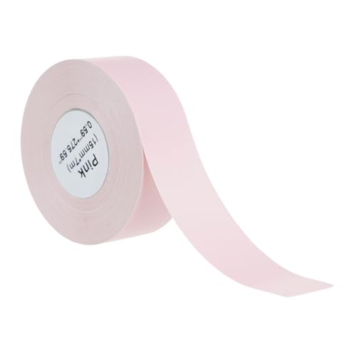 FTVOGUE Thermal-Etikett-Papierkleber Thermalbezeichnungen Selbstklebender Etikett 15mm X 7m für Marklife P11/P12/P15 Deli Q2/Q3 für die Organisation von Küchenhandels (PINK) von FTVOGUE