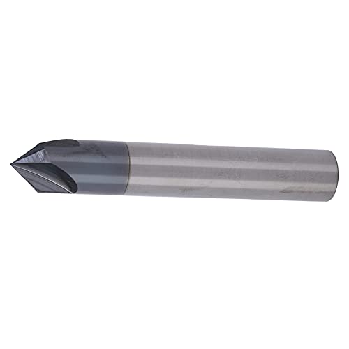 Fasenschaftfräser, 3 Schneiden, 90°, Wolframstahl, Fräser, CNC-Polier- und Schnitzwerkzeug für Aluminium, Kupfer, Fasenfräser (D10*90°*75L) von FTVOGUE