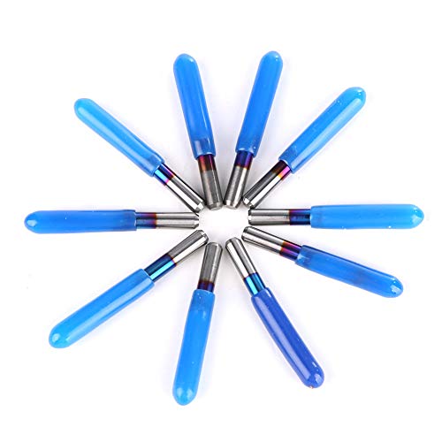 Gravurbit, CNC -Schnitzwerkzeug 3.175 Blaues Schichten Wolfram -Stahlmühle Gravur Bits Bohrbits Sets Quadratische Nasenmühlen Holzgravur, Endmills ((10 °*0,1)) ((10 °*0,2)) von FTVOGUE