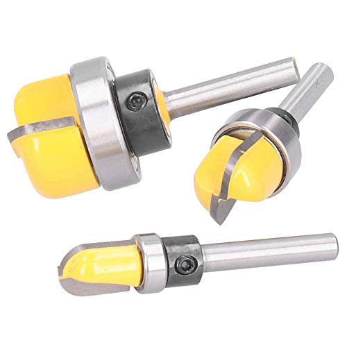 Mahlschneider Hochfestigkeit, Biegefestigkeit 3PC Holzbearbeitung Router Bit Set, Kleine Größe für das Einfache Tragen, Praktisch mit 6 Mm Schaft, für Holzbearbeitung von FTVOGUE