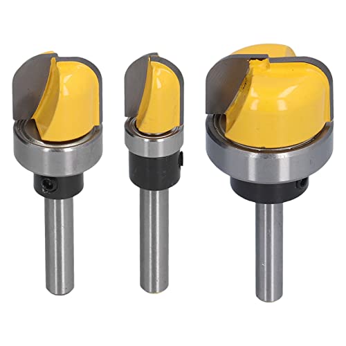 Rugged Round Nase Bit Box Bowl Bowlablett Schablone Schnitzrouterschneider mit Aufbewahrungsbox für Handwerksmänner und Heimwerke (1-1/8 Zoll + 3/4 Zoll + 1/2 Zoll) von FTVOGUE
