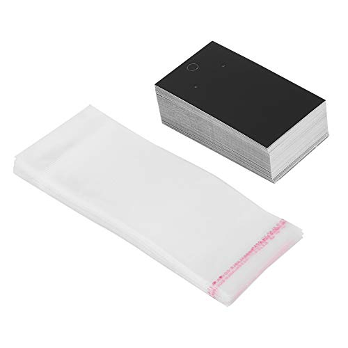 Schwarz Ohrring Anzeige Karten, Schmuckaufbewahrung Schmuckbeutel des Ohr 100Pcs / Set mit selbstklebenden Taschen Schmuck Zusatzanzeige Schwarz Ohrring Anzeige Karten, Schmuckaufbewahrung Schmuckbeutel des Ohr 100Pcs / Set mit selbstklebenden Taschen Schmuck Zusatzanzeige von FTVOGUE