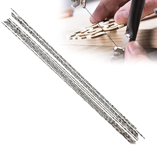 Set mit 12 Dekupiersägeblättern, Spiralsägeblatt aus Karbonstahl, Ersatz-Scrolldrähte, Klingen für Weiches Metall, Kunststoff, Holz(2# lame de scie) von FTVOGUE