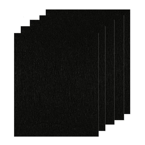 FTXanty Filzgleiter Selbstklebende 5 Stück Möbelgleiter 30 x 20cm A4 4mm Nadelfilz Möbel Hochwertigem Möbelgleiter Filz Schwarz Filzplatten zum Basteln Filzstoff für Möbel Stühle Baste von FTXanty