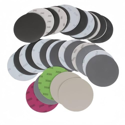 Schleifpapier 125mm Set 50 Stück Sandpapier 100 240 320 400 600 800 1000 1500 2000 3000, Schleifblatt Set Exzenterschleifer Schleifpapier für Metall Holz Farbe Auto Schleifpapier 125mm Set 50 Stück Sandpapier 100 240 320 400 600 800 1000 1500 2000 3000, Schleifblatt Set Exzenterschleifer Schleifpapier für Metall Holz Farbe Auto von FTXanty