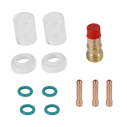 FUBESK 12 Stück TIG Schweißbrenner für Stubby Gas Linse Glas Cup Kit Für Wp-17/18/26 FUBESK 12 Stück TIG Schweißbrenner für Stubby Gas Linse Glas Cup Kit Für Wp-17/18/26 von FUBESK