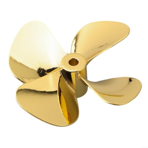 FUBESK Für ferngesteuertes Bootszubehör, 4-Blatt-Metallpropeller aus Zinklegierung (D60 mm linke Hand) von FUBESK