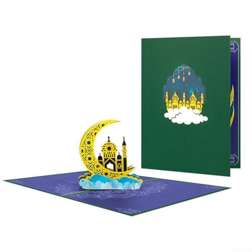Personalisierte 3D-Grußkarte für Eid Mubarak, eine besondere Art, den heiligen Monat Ramadan zu feiern (A) von FUBESK