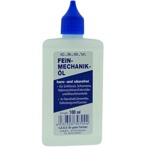 Präzisions-Feinmechaniköl 100ml – Harz- & Säurefrei Universalöl für Haushalt, Werkstatt, Fahrzeug & Garten -Ideal für feinmechanische Komponenten, Scharniere, Türen, Fenster, Elektro-Rasiere Präzisions-Feinmechaniköl 100ml – Harz- & Säurefrei Universalöl für Haushalt, Werkstatt, Fahrzeug & Garten -Ideal für feinmechanische Komponenten, Scharniere, Türen, Fenster, Elektro-Rasiere von FÜNDIG