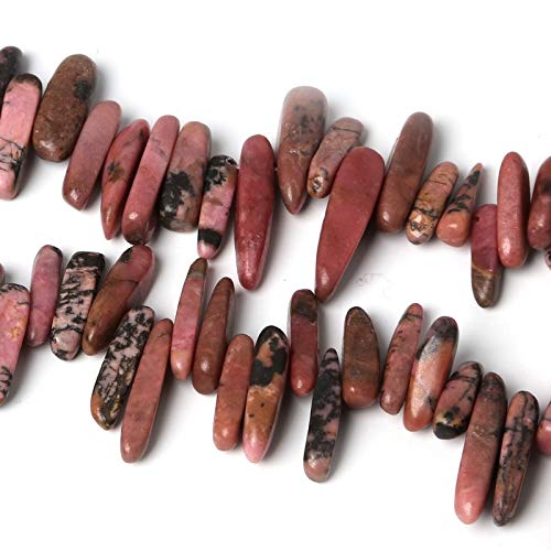 FUERLI Beadia 10–30 mm, 16 Stile, Naturstein, Kies, lose Splitterperlen, Strang, DIY-Schmuckherstellung, Armband und Halskette – kaixun (Color : Rhodonite) von FUERLI