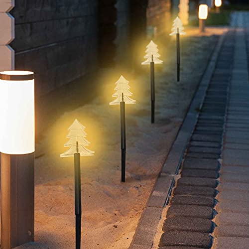 5 Pcs Sterne Solar Weihnachtsbeleuchtung Gartenleuchte, Solar Lichterkette Außen Sterne LED Garten Leuchtstäbe Balkon Weihnachts Deko, Für Garten Patio Party von FUFRE