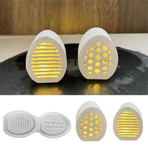 Gießformen Silikon Ostern, Silikonform Hase, DIY Gießform Hase, Silikonformen Ostern, Osterhasen Silikonform gibs zum Gießen, Ostereier Gipsformen zum Gießen, für DIY Osterdeko Lichter (B) von FUFRE