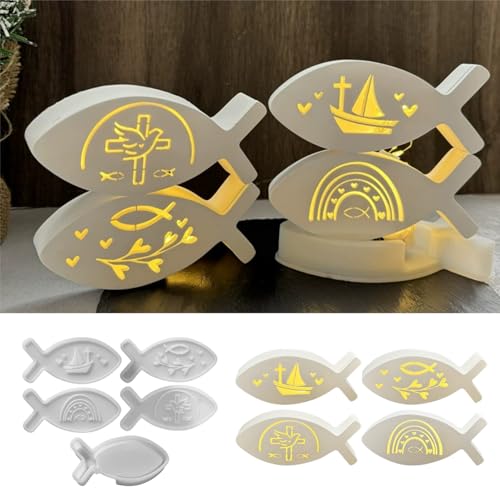 Gießformen Silikon Ostern, Silikonform Hase, DIY Gießform Hase, Silikonformen Ostern, Osterhasen Silikonform gibs zum Gießen, Ostereier Gipsformen zum Gießen, für DIY Osterdeko Lichter (E) von FUFRE