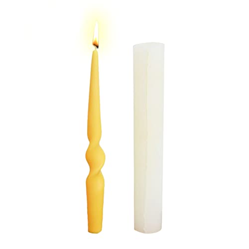Kerzenformen zum Gießen, Kerzengießform 3D Spiral Kerze Silikonform, DIY Stumpenkerzen Kerzen Gießen Formen für Die Herstellung Von Kerzen Aromasteinen Duftkerze (A) von FUFRE
