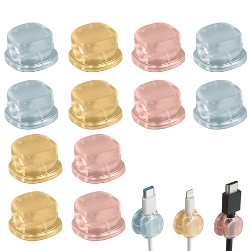 Ladekabel Magnetische Kabel Organizer Lagerung Halter, 6 Stück Kabelhalter Selbstklebend Magnetisch, Automatische Schließung Kabelclips Schreibtisch, Kabelmanagement Kabelklemmen für Netzkabel (2C) von FUFRE