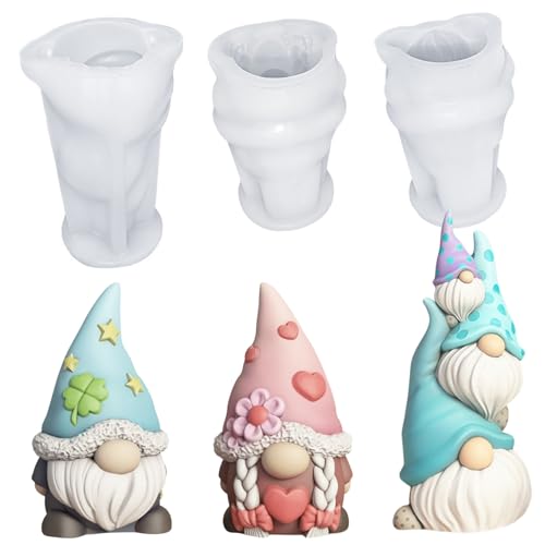 Silikonformen Gießformen Ostern, 2025 Neu Silikonform Ostern, DIY Osterwichtel Giessform Silikon, Wichtel Frühling, für DIY Frühlingsdeko, Ostern Geschenk, Wichtel Figuren von FUFRE