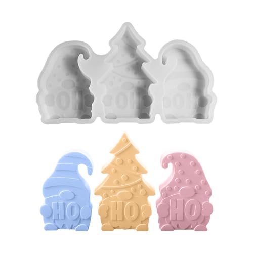 Silikonform Weihnachten Silikonform Wichtel Silikonformen Gießormen Gießformen Silikon Weihnachten, Weihnachtszwerg-Kombination Gießformen Silikon, Gipsform DIY Silikonformen Weihnachten (A) von FUFRE