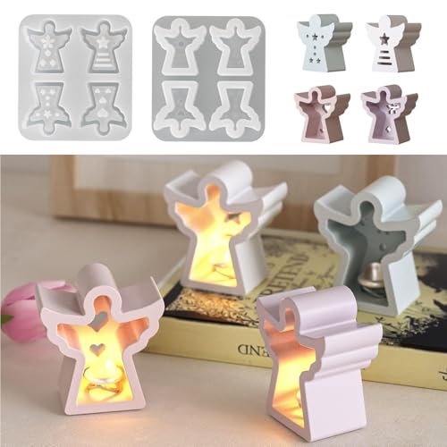 Silikonformen Gießformen Engel, 4 Stück Silikonform Engel Gips zum Gießen, Gießformen Silikon Sommer Schutzengel Kerzenhalter, DIY Muttertag Giessformen Silikon Gießform für Muttertag Geschenk (A) Silikonformen Gießformen Engel, 4 Stück Silikonform Engel Gips zum Gießen, Gießformen Silikon Sommer Schutzengel Kerzenhalter, DIY Muttertag Giessformen Silikon Gießform für Muttertag Geschenk (A) von FUFRE