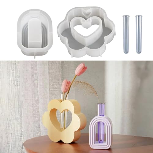Silikonformen Gießformen Frühling, 2 Stück Blumen Vase Silikonform, Blumen Vase Gießformen Silikon Ostern Frühling Gipsformen zum gießen, Epoxidharz Formen zur Herstellung von Vasen Handwerk (Blumen) Silikonformen Gießformen Frühling, 2 Stück Blumen Vase Silikonform, Blumen Vase Gießformen Silikon Ostern Frühling Gipsformen zum gießen, Epoxidharz Formen zur Herstellung von Vasen Handwerk (Blumen) von FUFRE