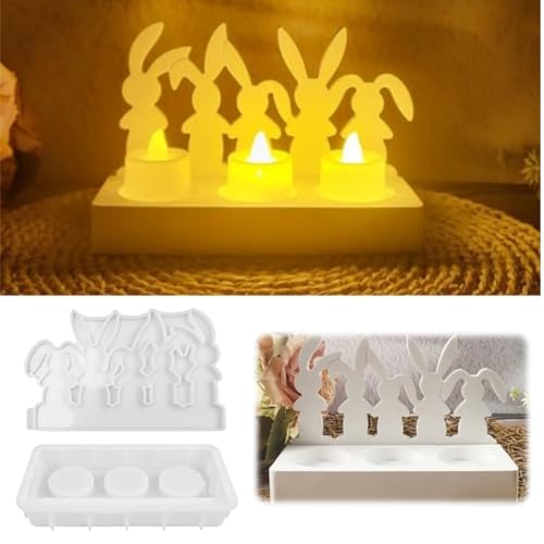 Silikonformen Gießformen Ostern, DIY Hasen Silikonform Ostern, Gießformen Silikon Ostern, Gießformen Silikon Frühling, Silikonform Frühling, Gießform Frühling, für DIY Osterdeko Handwerk (Z) von FUFRE