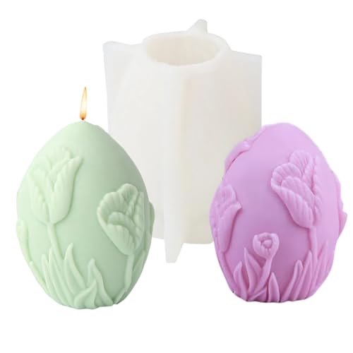Silikonformen Gießformen Ostern, 3D Osterei Silikonform Ostern Kerzenformen zum Gießen, Tulpen Kerzen Formen Silikon Gießform Blume Gießformen Silikon Giessformen Frühling für Handwerk Silikonformen Gießformen Ostern, 3D Osterei Silikonform Ostern Kerzenformen zum Gießen, Tulpen Kerzen Formen Silikon Gießform Blume Gießformen Silikon Giessformen Frühling für Handwerk von FUFRE