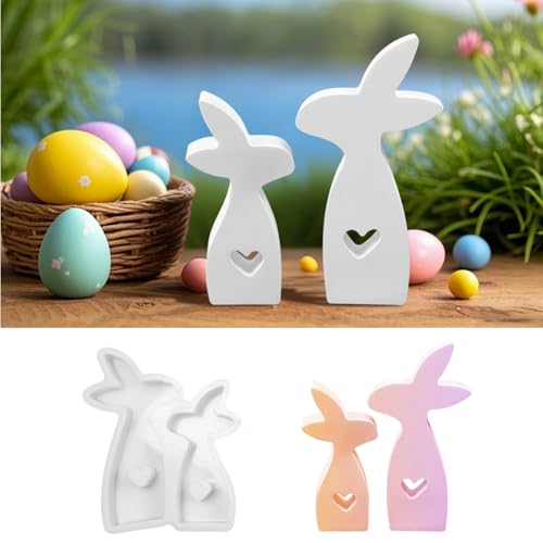 Silikonformen Gießformen Ostern, DIY Hasen Silikonform Ostern, Gießformen Silikon Ostern, Gießformen Silikon Frühling, Silikonform Frühling, Gießform Frühling, für DIY Osterdeko Handwerk (A) von FUFRE
