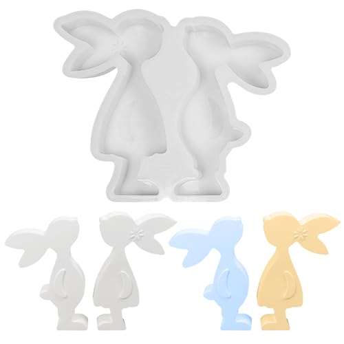 Silikonformen Gießformen Ostern, DIY Hasen Silikonform Ostern, Gießformen Silikon Ostern, Gießformen Silikon Frühling, Silikonform Frühling, Gießform Frühling, für DIY Osterdeko Handwerk (C) von FUFRE