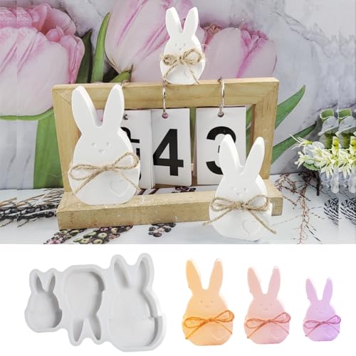 Silikonformen Gießformen Ostern, DIY Hasen Silikonform Ostern, Gießformen Silikon Ostern, Gießformen Silikon Frühling, Silikonform Frühling, Gießform Frühling, für DIY Osterdeko Handwerk (F) von FUFRE