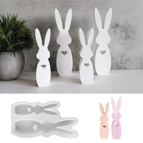 Silikonformen Gießformen Ostern, Silikonform Ostern, Gießformen Silikon, Silikonformen Gießformen, Silikonform Hase, Gießformen, Silikonform Frühling, für DIY Osterdeko Handwerk (D) von FUFRE