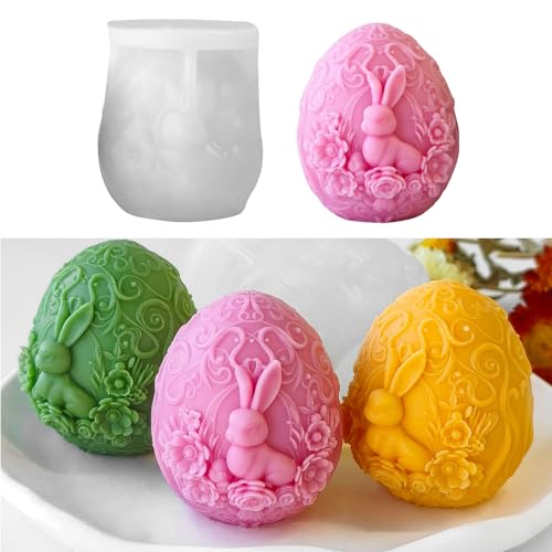 Silikonformen Gießformen Ostern, 3D Ostereier Silikonform Ostern Kerzenformen zum Gießen, Osternhase Gießformen Silikon Kerzen Silikonform Osterei Giessformen Silikon Gießform Frühling für Handwerk Silikonformen Gießformen Ostern, 3D Ostereier Silikonform Ostern Kerzenformen zum Gießen, Osternhase Gießformen Silikon Kerzen Silikonform Osterei Giessformen Silikon Gießform Frühling für Handwerk von FUFRE