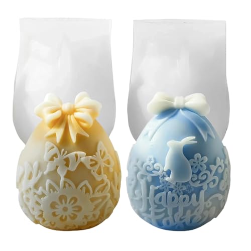Silikonformen Gießformen Ostern Eier, 3D Osterei Silikonform Ostern Kerzenformen zum Gießen, Gießformen Silikon Ostern Epoxidharz Formen, Giessformen Silikon für Osterdeko Kerzen Seifen Handwerk (A) Silikonformen Gießformen Ostern Eier, 3D Osterei Silikonform Ostern Kerzenformen zum Gießen, Gießformen Silikon Ostern Epoxidharz Formen, Giessformen Silikon für Osterdeko Kerzen Seifen Handwerk (A) von FUFRE