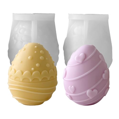 Silikonformen Gießformen Ostern Eier, 3D Osterei Silikonform Ostern Kerzenformen zum Gießen, Gießformen Silikon Ostern Epoxidharz Formen, Giessformen Silikon für Osterdeko Kerzen Seifen Handwerk (C) Silikonformen Gießformen Ostern Eier, 3D Osterei Silikonform Ostern Kerzenformen zum Gießen, Gießformen Silikon Ostern Epoxidharz Formen, Giessformen Silikon für Osterdeko Kerzen Seifen Handwerk (C) von FUFRE