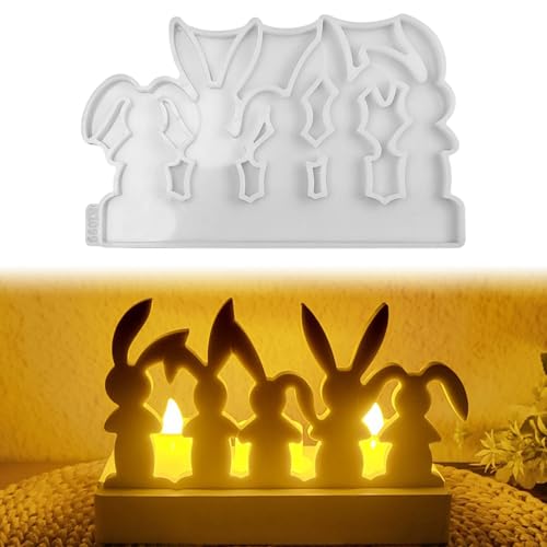 FUFRE Silikonform Ostern Hase Kerzenhalter Einschieber, Silikon Gießform Gießformen Silikon Ostern für DIY Osterdeko FUFRE Silikonform Ostern Hase Kerzenhalter Einschieber, Silikon Gießform Gießformen Silikon Ostern für DIY Osterdeko von FUFRE