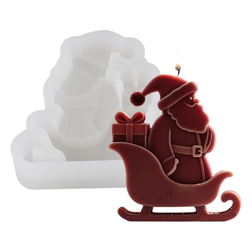 Silikonformen Gießformen Weihnachten Elch, 3D Silikonform Weihnachten, Gießformen Silikon Weihnachtsdeko, Silikonform Gießform Elch, Gipsformen Zum Gießen für Kerzen Seife DIY Handwerk (A) von FUFRE