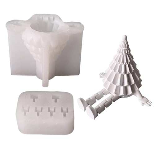 Silikonformen Gießformen Weihnachtsbaum, Silikonform Weihnachten Kürbis Deko, Gießformen Silikon Weihnachten Pilz Schurke, Kerzenformen Gipsformen Zum Gießen Weihnachten für DIY Handwerk (A) von FUFRE