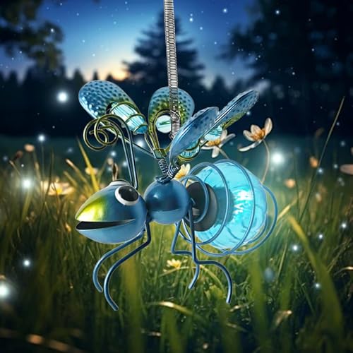 Solarlampen für Außen Hängend Biene, Glühwürmchen LED Solarleuchte für Außen Garten, Gartendeko Biene Solar Lichterketten Outdoor, Wasserdichte Solar Gartenleuchten für Garden, Terrasse, Balkon (Blau) Solarlampen für Außen Hängend Biene, Glühwürmchen LED Solarleuchte für Außen Garten, Gartendeko Biene Solar Lichterketten Outdoor, Wasserdichte Solar Gartenleuchten für Garden, Terrasse, Balkon (Blau) von FUFRE