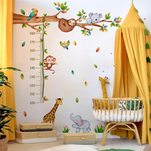 Fufuquare Cartoon Tier Wachstumskarte Wandtattoo Höhenmessung Entfernbare Wandaufkleber für Kinderzimmer Kinder Betreuungszimmer Klassenzimmer Fufuquare Cartoon Tier Wachstumskarte Wandtattoo Höhenmessung Entfernbare Wandaufkleber für Kinderzimmer Kinder Betreuungszimmer Klassenzimmer von FUFUQUARE