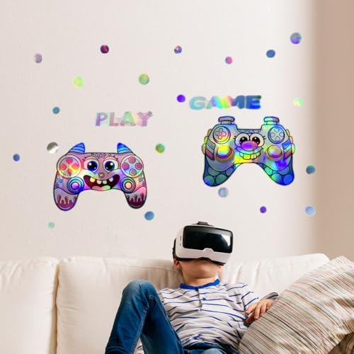Fufuquare Laser Material Gradientenfarbe Spielcontroller Wandtattoo Selbstklebende Wandaufkleber für Jungen Schlafzimmer und Jugendliche Spielzimmer Fufuquare Laser Material Gradientenfarbe Spielcontroller Wandtattoo Selbstklebende Wandaufkleber für Jungen Schlafzimmer und Jugendliche Spielzimmer von FUFUQUARE