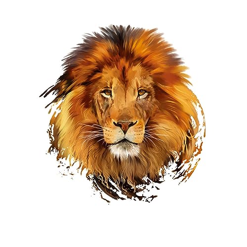 FUFUYO Bügelbilder 3D Löwe Wärmeübertragung Aufkleber Applikationen Patches für T-Shirt Jeans Rucksäcke DIY Kunst Dekoration L FUFUYO Bügelbilder 3D Löwe Wärmeübertragung Aufkleber Applikationen Patches für T-Shirt Jeans Rucksäcke DIY Kunst Dekoration L von FUFUYO