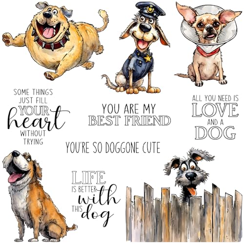 FUGUT Happy Dog Stempel und Stanzformen für Scrapbooking, Kartenherstellung, Bastelbedarf, Fotoalbum-Dekorationen, handgefertigte Geschenke für Geburtstags-Dankeskarten FUGUT Happy Dog Stempel und Stanzformen für Scrapbooking, Kartenherstellung, Bastelbedarf, Fotoalbum-Dekorationen, handgefertigte Geschenke für Geburtstags-Dankeskarten von FUGUT