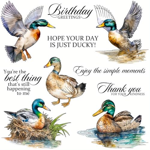 FUGUT Herbstteich & Enten Stempel und Stanzformen für Scrapbooking, Kartenherstellung, Bastelbedarf, Fotoalbum-Dekorationen, handgefertigte Geschenke für Geburtstags-Dankeskarten FUGUT Herbstteich & Enten Stempel und Stanzformen für Scrapbooking, Kartenherstellung, Bastelbedarf, Fotoalbum-Dekorationen, handgefertigte Geschenke für Geburtstags-Dankeskarten von FUGUT
