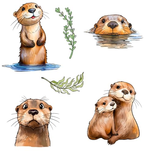 FUGUT Spring Otters Stempel und Stanzformen für Scrapbooking, Kartenherstellung, Bastelbedarf, Fotoalbum-Dekorationen, handgefertigte Geschenke für Geburtstags-Dankeskarten FUGUT Spring Otters Stempel und Stanzformen für Scrapbooking, Kartenherstellung, Bastelbedarf, Fotoalbum-Dekorationen, handgefertigte Geschenke für Geburtstags-Dankeskarten von FUGUT