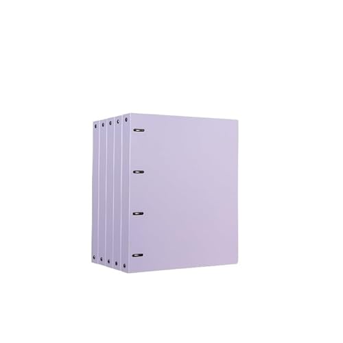 FUHAI-666 Aktenordner 5 Stück A4 Perforierte Ordner PP Vier-Loch Loseblatt-Ordner Informationsdatei-Organizer for Schule, Büro Ordner-Organizer(Purple) von FUHAI-666