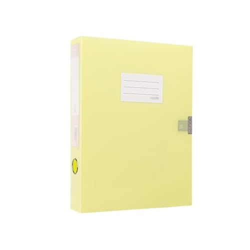 FUHAI-666 Aktenordner A4-Datei-Archivbox, 55 mm, große Kapazität, Vertragsordner, Bürobedarf, Datenspeicherbox Ordner-Organizer(Yellow) von FUHAI-666