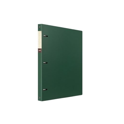 FUHAI-666 Aktenordner A4 Perforierter Loseblattordner PP Dreiloch Verdickter Aktenordner Archivinformations-Organizer-Broschüre Ordner-Organizer(Green) von FUHAI-666