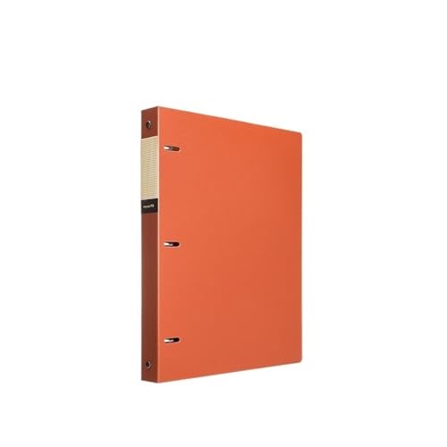 FUHAI-666 Aktenordner A4 Perforierter Loseblattordner PP Dreiloch Verdickter Aktenordner Archivinformations-Organizer-Broschüre Ordner-Organizer(Orange) von FUHAI-666