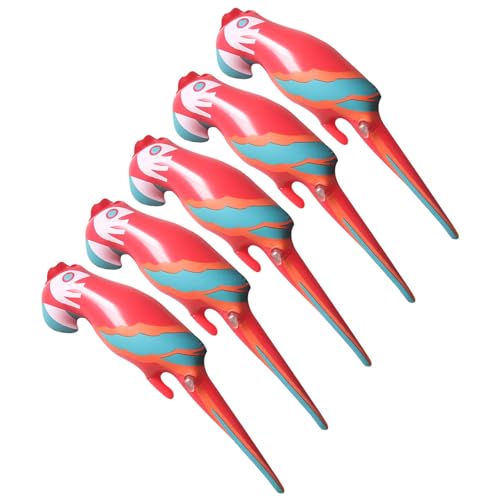 FUIPVGI 5 Stück aufblasbarer Papagei 42 cm, Papageienballon Pirat Papagei Tier Tropischer Vogel Pirat Aufblasbare Tiere Kostümzubehör Partydekorationen für Halloween, Requisiten, Kostümzubehör (rot) FUIPVGI 5 Stück aufblasbarer Papagei 42 cm, Papageienballon Pirat Papagei Tier Tropischer Vogel Pirat Aufblasbare Tiere Kostümzubehör Partydekorationen für Halloween, Requisiten, Kostümzubehör (rot) von FUIPVGI
